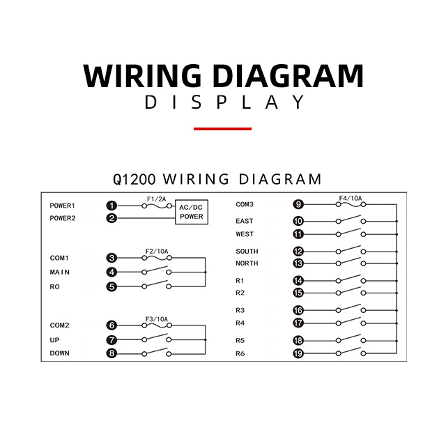 Q1200 산업 12 열쇠 110V 220V 380V 433mhz 무선 기중기 윈치 원격 제어