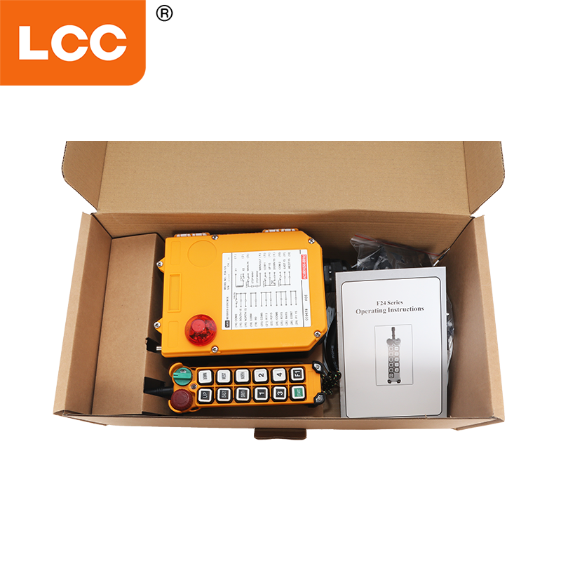 F24-12S 무선 단일 속도 12 채널 송신기 및 수신기 오버 헤드 크레인 원격 제어 