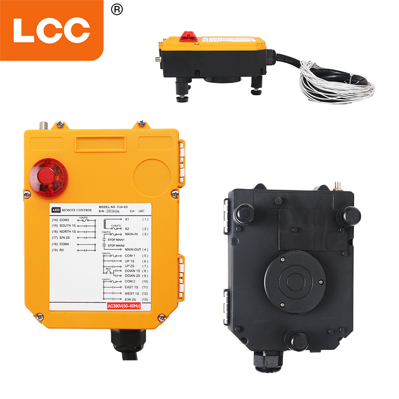 F24-6D 무선 크레인 푸시 버튼 펜던트 여행 메커니즘 원격 제어