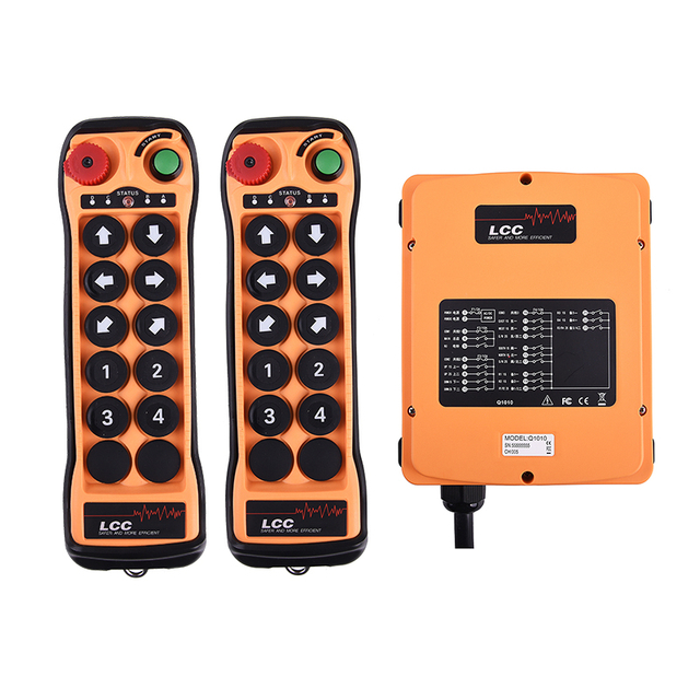 LCC Q1010 Universal Wireless Radio Auto 10 버튼 더블 속도 호이스트 크레인 리모콘