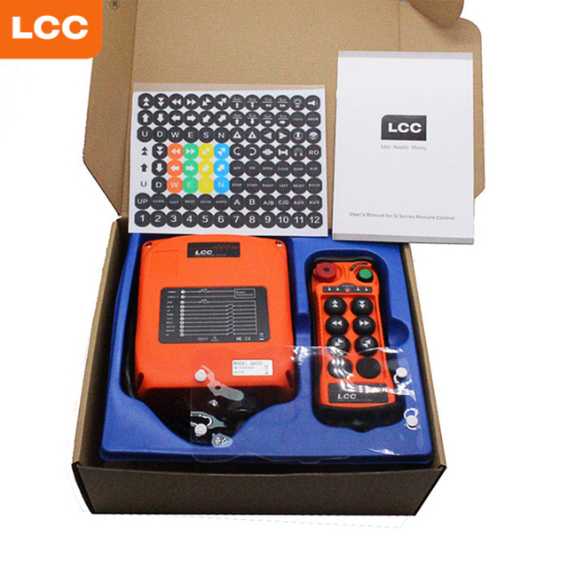 Q600 UHF 무선 라디오 스위치 6 버튼 산업용 크레인 원격 제어 LCC 리모컨