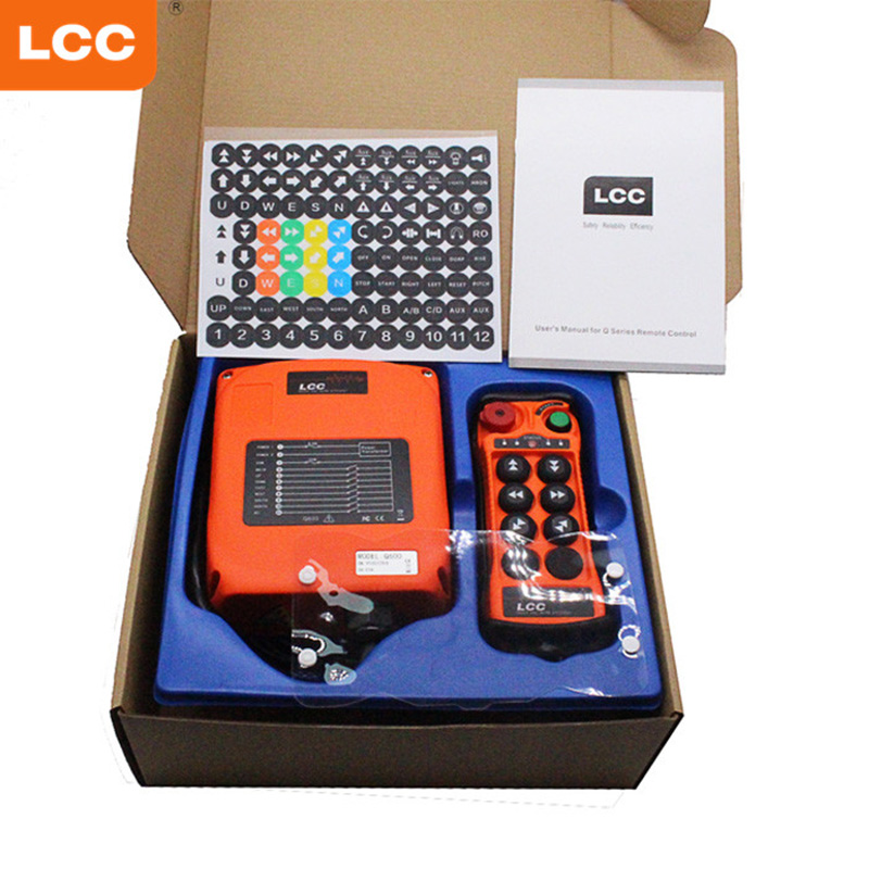 Q600 UHF 무선 라디오 스위치 6 버튼 산업용 크레인 원격 제어 LCC 리모컨