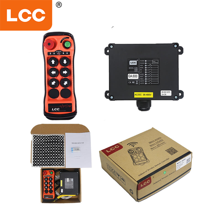 LCC 제조업체 QA600 방수 6 Button110V 220V 24Vtruck 무선 리프팅 오버 헤드 크레인 호이스트 라디오 산업용 리모컨
