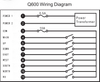 Q600 파란색 6 버튼 라디오 단일 속도 지게차 리프트 원격 제어