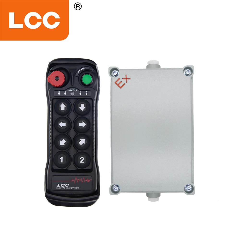 LCC BQ800 호이스트 크레인 위험 지역용 8버튼 단일 속도 방폭 방폭 무선 원격 제어